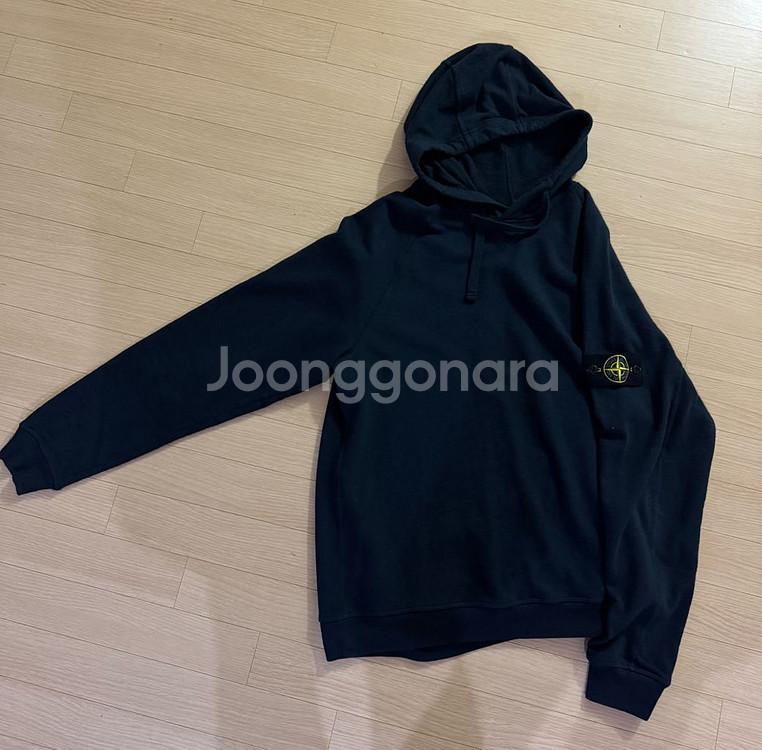 [XL] 스톤아일랜드 와펜 패치 후드 네이비--2