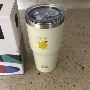 요거톡 노랑 텀블러 600ml