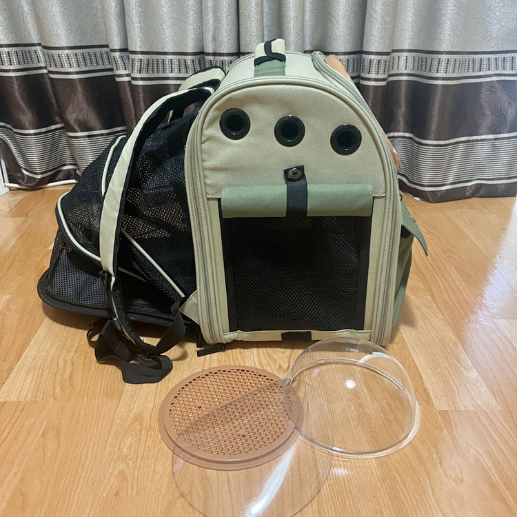 (확장형)강아지 고양이 반려동물 백팩 배낭 우주선 가방 이미지
