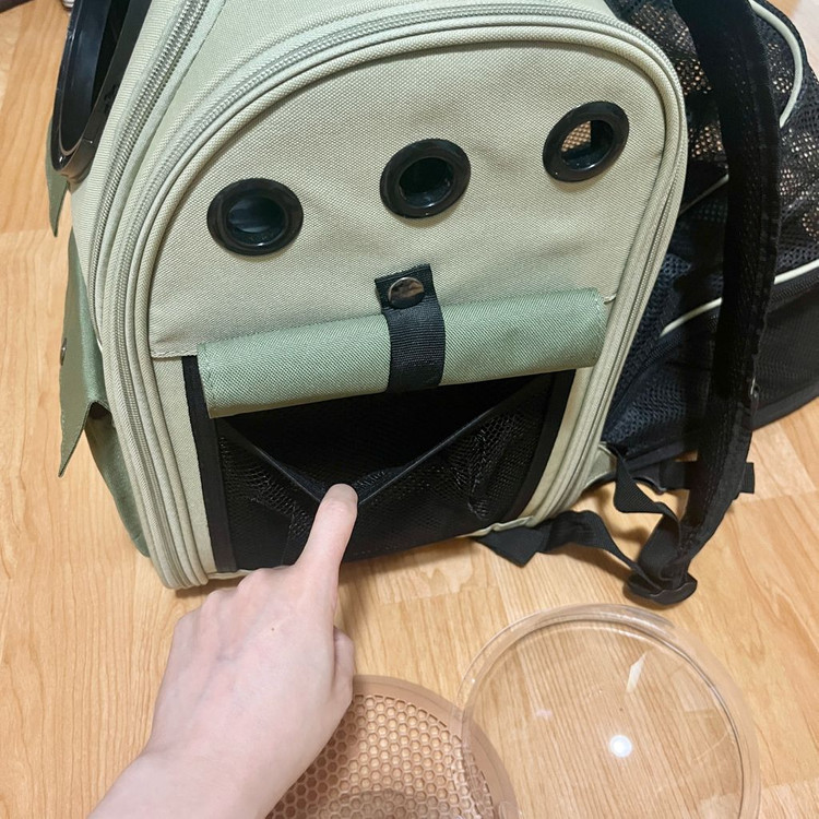 (확장형)강아지 고양이 반려동물 백팩 배낭 우주선 가방 이미지