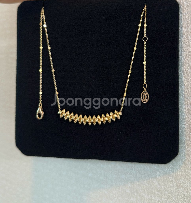 정품 까르띠에 클래쉬드 목걸이 로즈골드--0