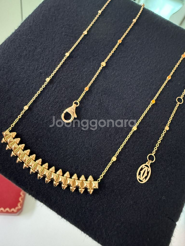 정품 까르띠에 클래쉬드 목걸이 로즈골드--1