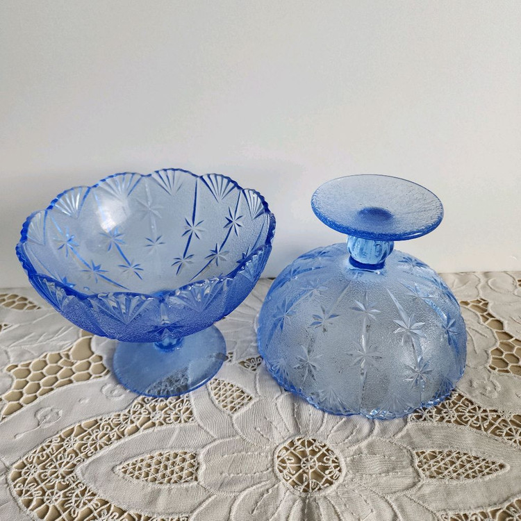 [2개가격]빈티지 디저트 고블렛잔 유리컵/ 빙설그릇 요거트볼--2