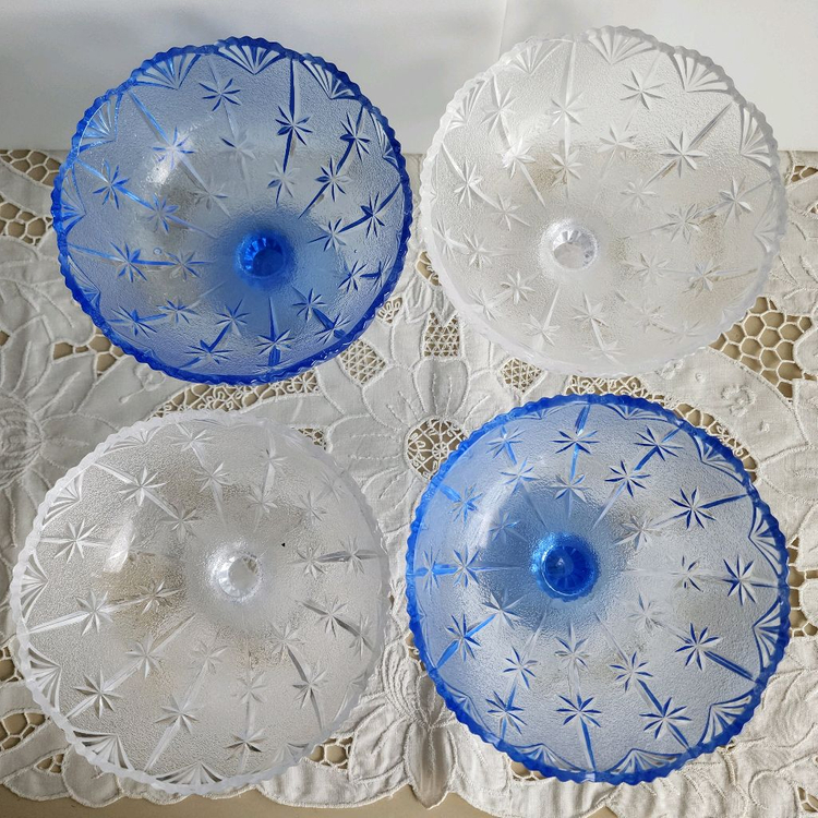 [2개가격]빈티지 디저트 고블렛잔 유리컵/ 빙설그릇 요거트볼--6