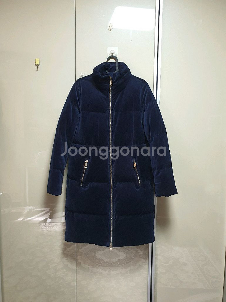 타미힐피거 하이넥 벨벳 다운 롱패딩(xs)--0