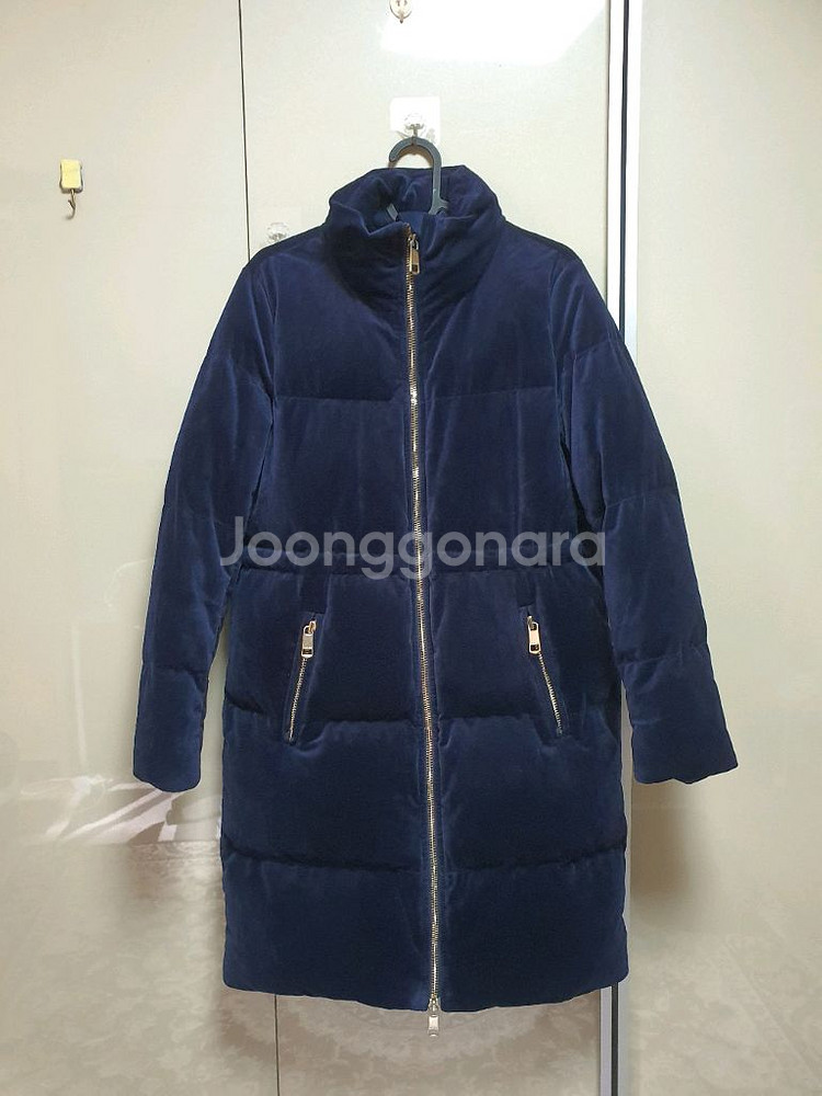 타미힐피거 하이넥 벨벳 다운 롱패딩(xs)--1