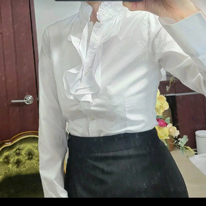 새상 프랑스 수입 모르간 러플 블라우스