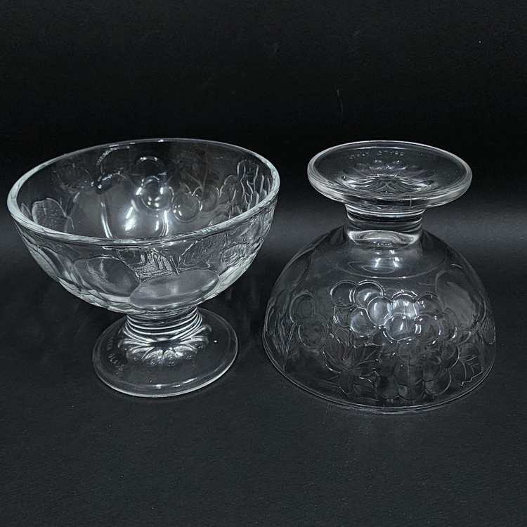 [2개가격]파카글라스 고블렛 과일 양각 아이스크림 빙수 디저트 볼--3