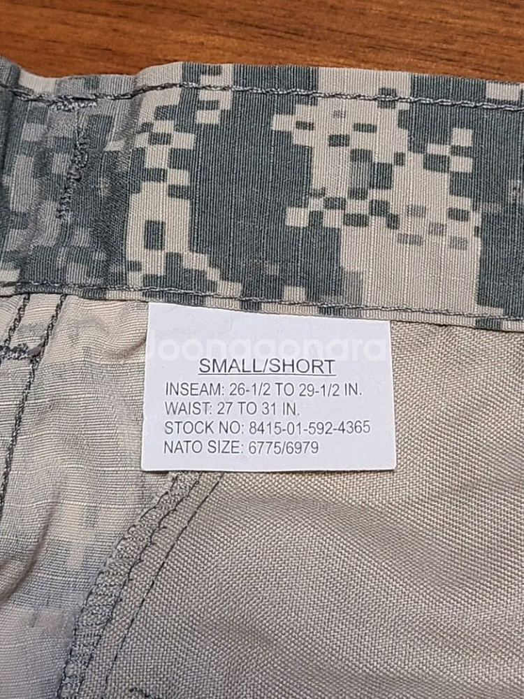 미군 오리지날 ACU 하의 스몰숏--5