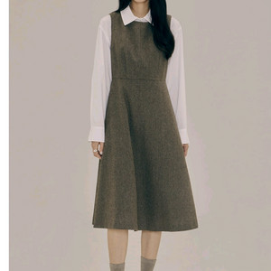 클라비스 뷔스티에 레이어드 울 원피스 55