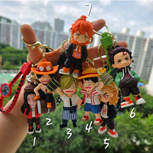원피스 키링 귀멸의칼날 키링 키홀더 피규어 새상품 무배