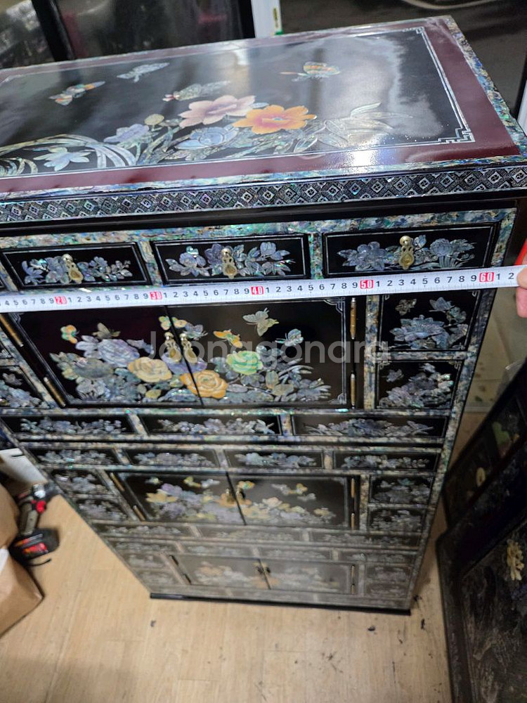 나전칠기 작은서랍장--3