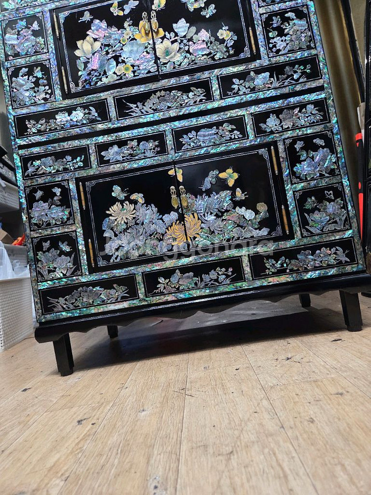 나전칠기 작은서랍장--5