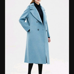 한섬 타임 (TIME) 핸드메이드 언발란스 칼라 코트/