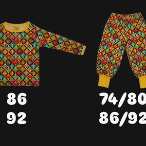 던스스웨덴 할리퀸 긴팔+배기세트