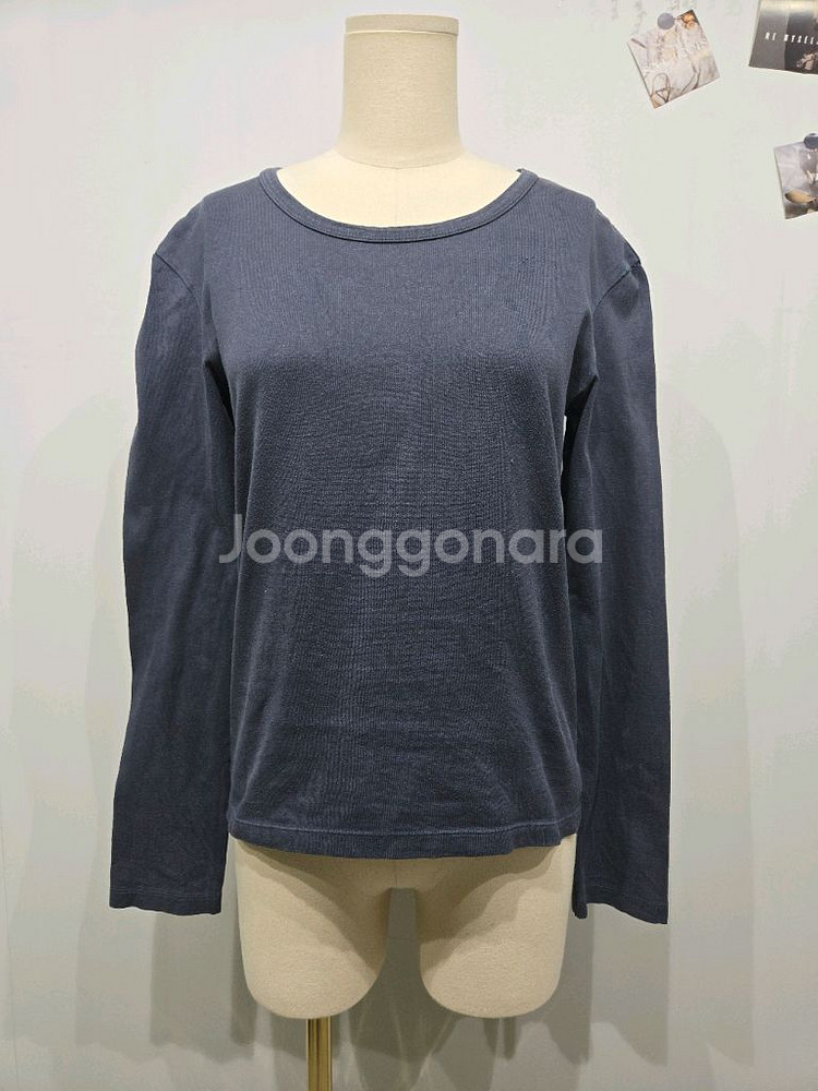 요지 야마모토 네이비 롱슬리브 티셔츠--0