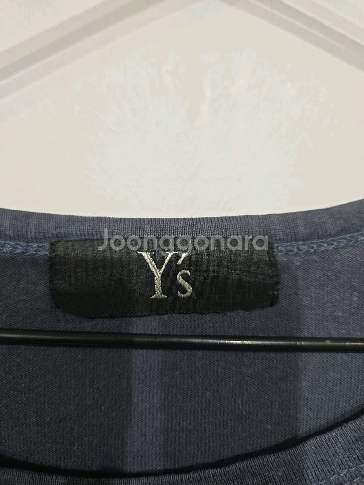 요지 야마모토 네이비 롱슬리브 티셔츠--4