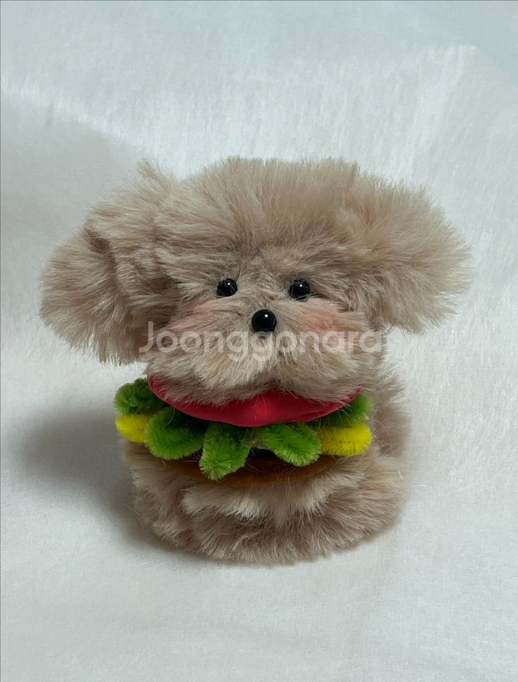 강아지 햄버거 인형 키링--1