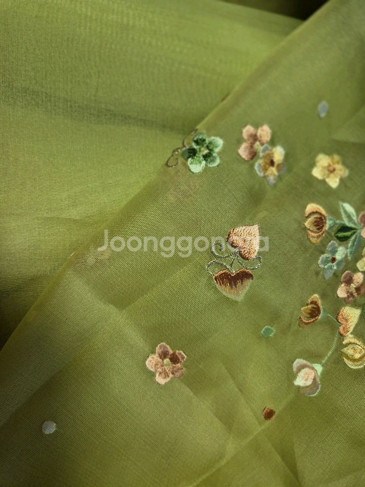 폭55 실크 미싱자수 한복감--2