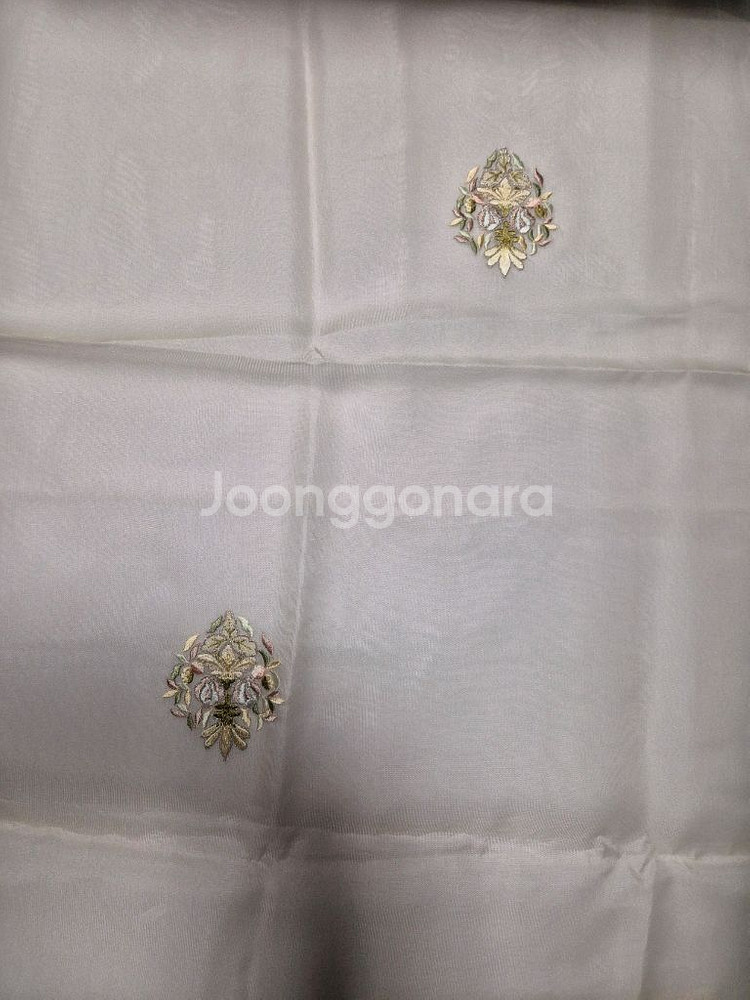 폭55 실크 미싱자수 한복감--1