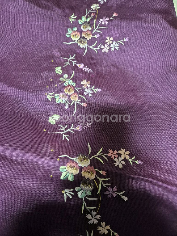 폭55 실크 미싱자수 한복감--9