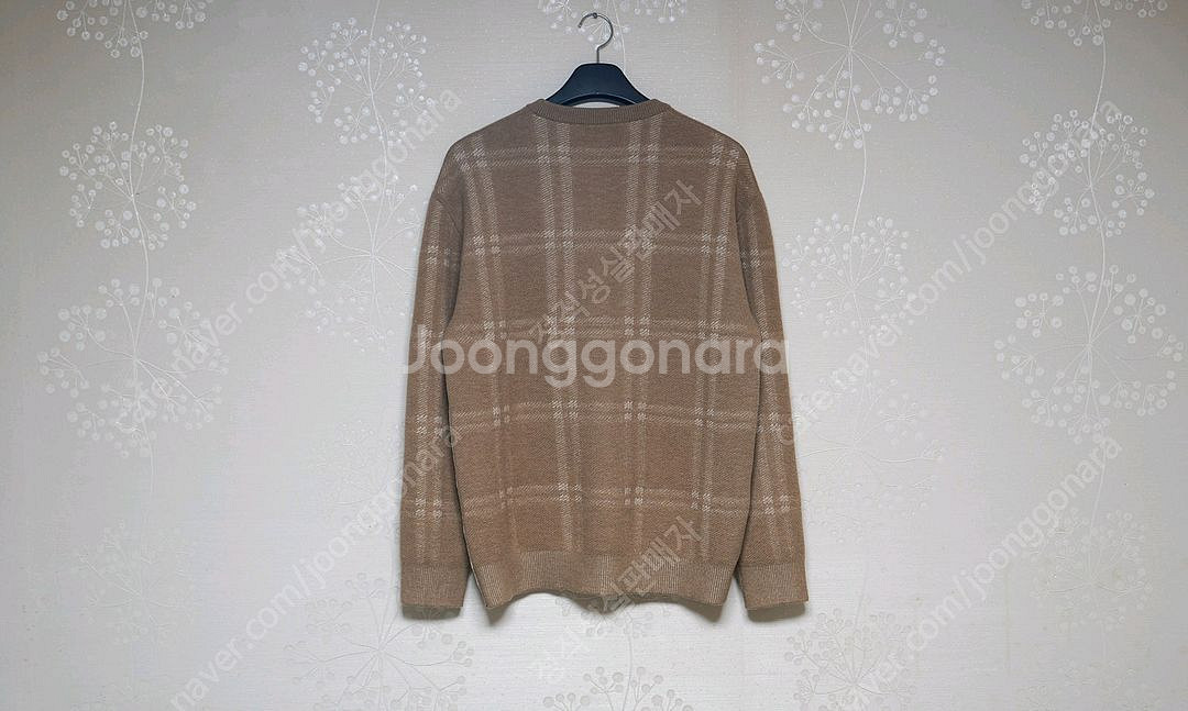 DKNY 울 100% 체크 니트--1