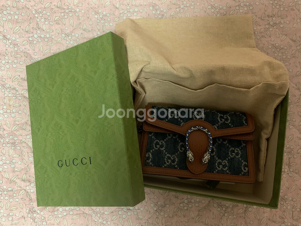 구찌 디오니서스 GG 수퍼미니백 데님 판매합니다--0