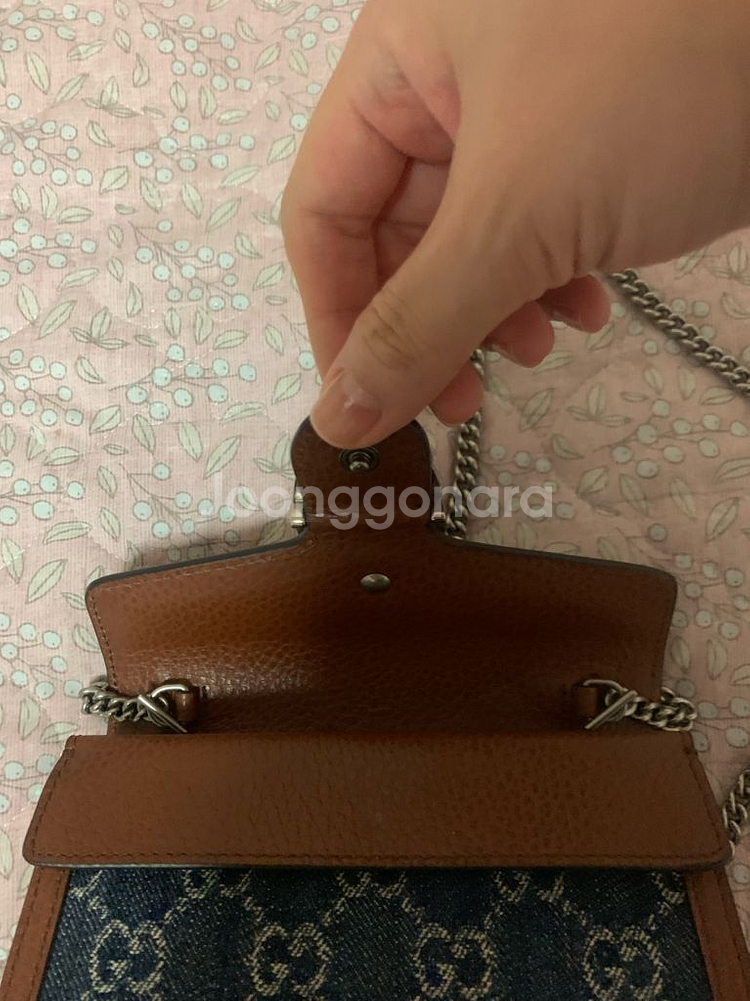 구찌 디오니서스 GG 수퍼미니백 데님 판매합니다--7