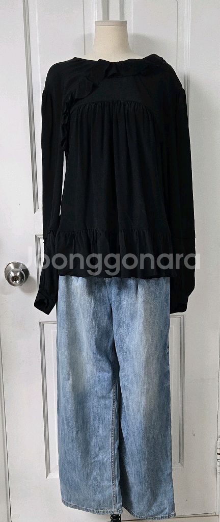 이로 러플 블라우스--0