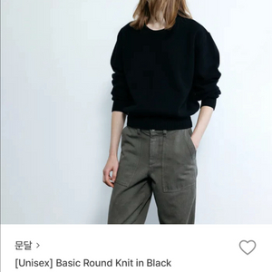 문달 베이직 라운드 니트