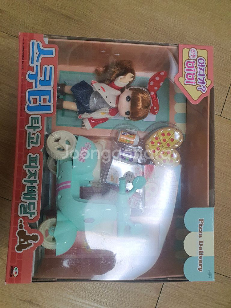 미미월드 리틀미미 스쿠터 피자 배달 인형 미개봉--3