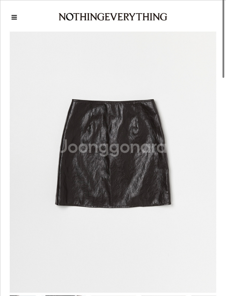 낫띵에브리띵 가죽 치마(dark brown) 판매 :)--0