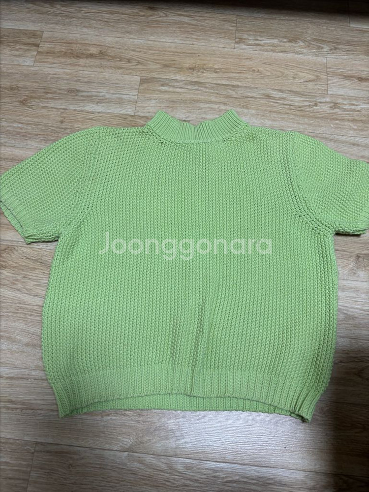 르누이 하프넥 니트 탑 (green)--2