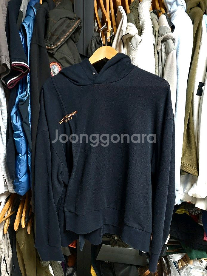 우영미 절개 후드티 오버사이즈--0