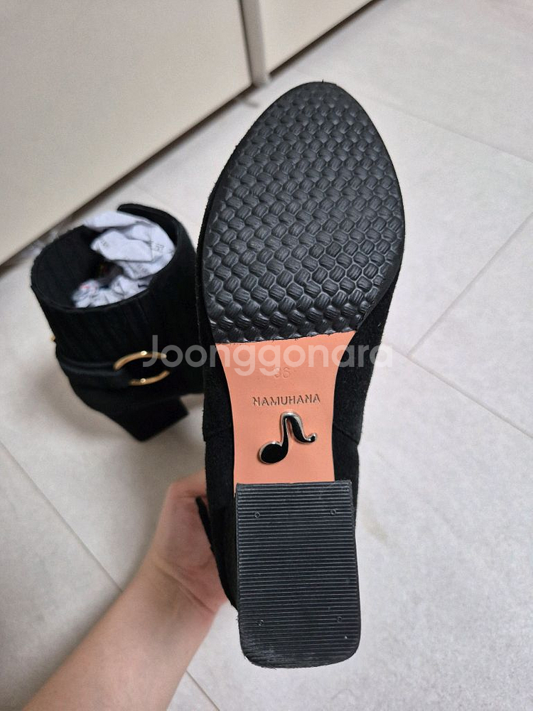 나무하나 수제화 천연스웨이드 앵클부츠 36사이즈--5