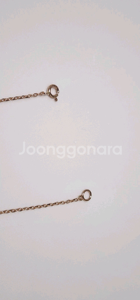 18k 로즈골드 색상 입술 포인트 목걸이--6