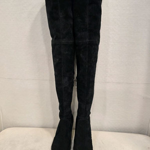 슈콤마보니 스웨이드 블랙 롱 부츠 힐 235