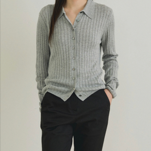 링서울 collar neck knit cardigan