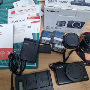 캐논 eos m200 15-45mm, 어댑터 등 풀세트