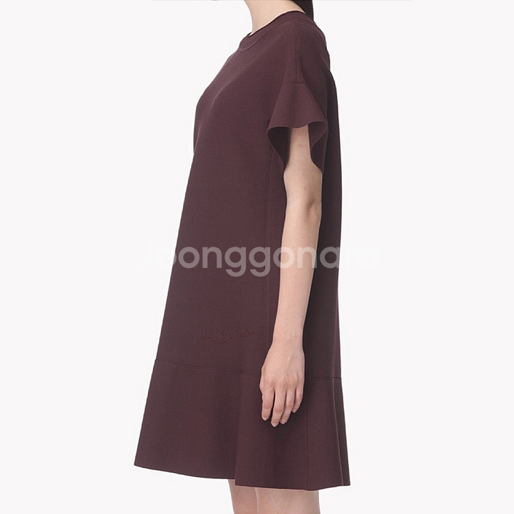 마인(MINE) 레터링자수 플레어 니트원피스 55--1