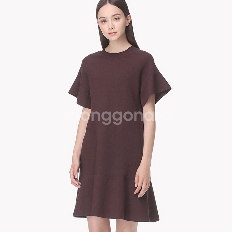 마인(MINE) 레터링자수 플레어 니트원피스 55--0