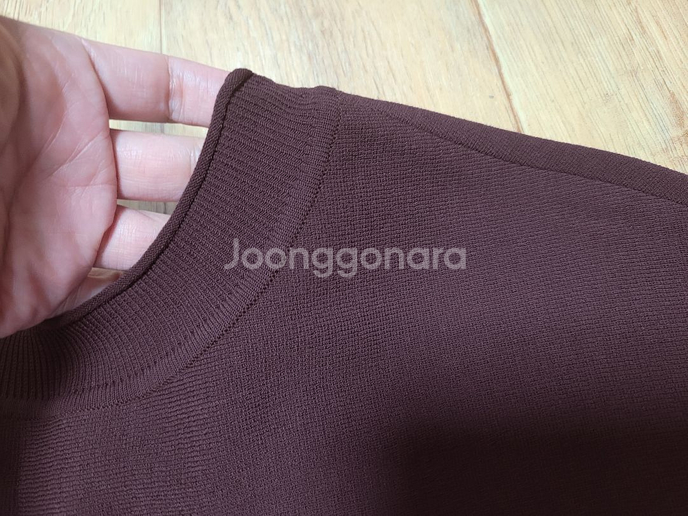 마인(MINE) 레터링자수 플레어 니트원피스 55--5