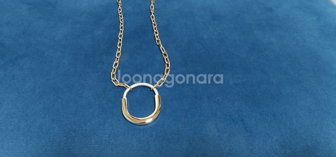 18k 로즈골드 색상 락 목걸이--0