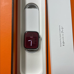 애플워치8에르메스 45mm 실버 애플케어+ 신품급