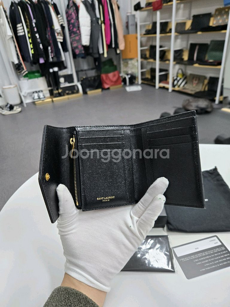 [A급컨디션]입생로랑 삼단지갑--4