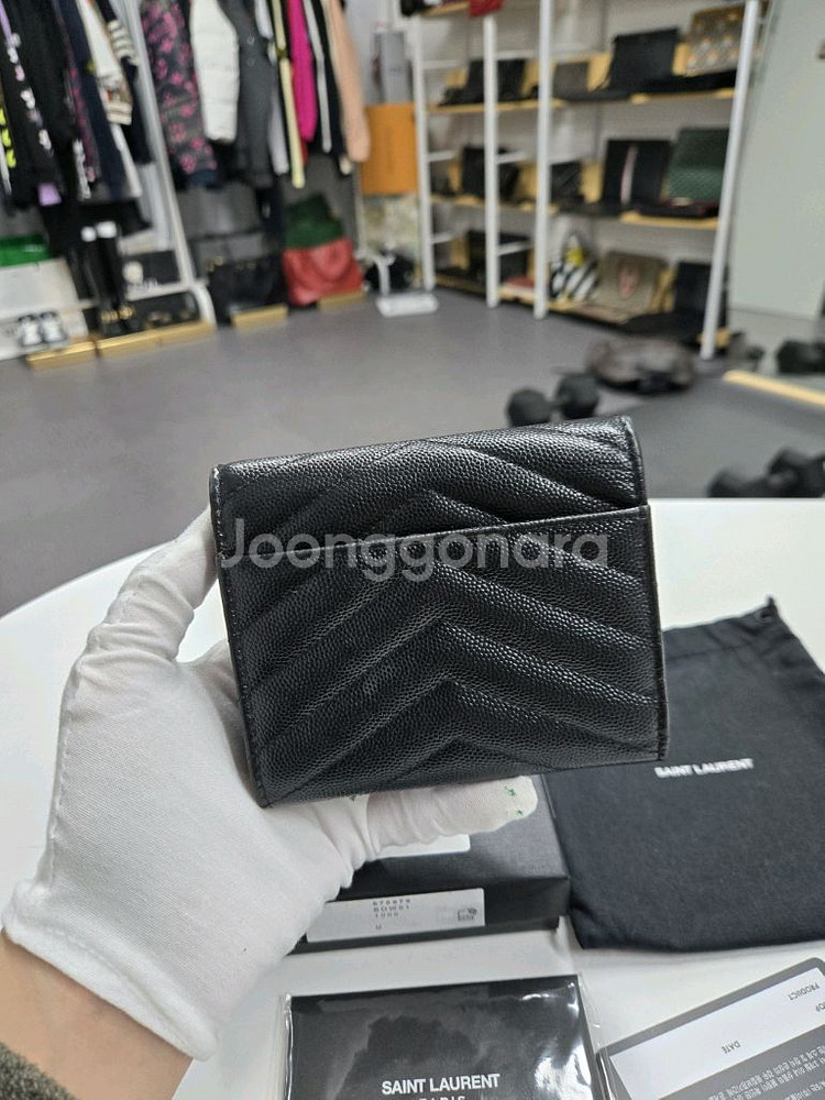 [A급컨디션]입생로랑 삼단지갑--1