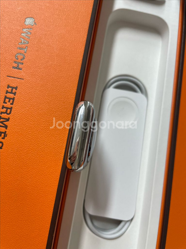 애플워치8에르메스 45mm 실버 애플케어+ 신품급--5