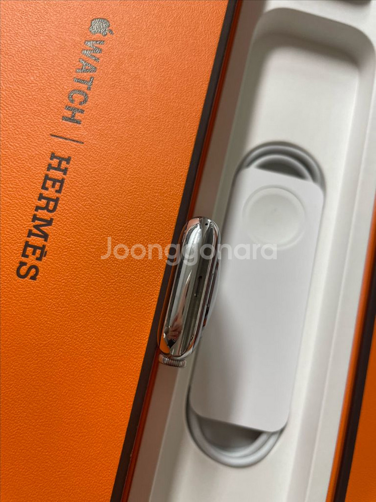 애플워치8에르메스 45mm 실버 애플케어+ 신품급--6