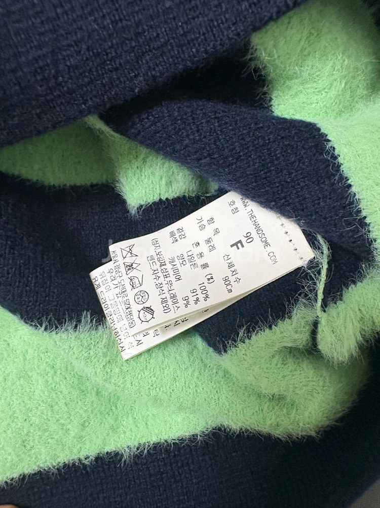 타임 스트라이프 버튼 니트 탑 프리 새상품 팸셀--4