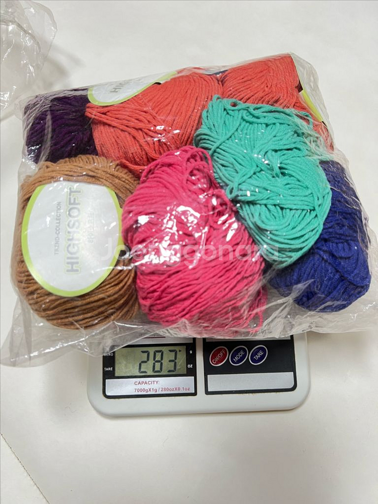 뜨개실 6가지, 가방틀, 가방바닥, 손잡이, 부자재--2